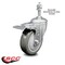 Service Caster 4 Inch Gray Polyurethane Wheel Swivel 3/8 Inch Stem Caster with Total Lock Brake SCC-TSTTL20S414-PPUB-381615 - alternate 4
